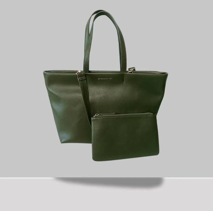 Lenox Ave Medium Tote - Olive - Expressions NYC