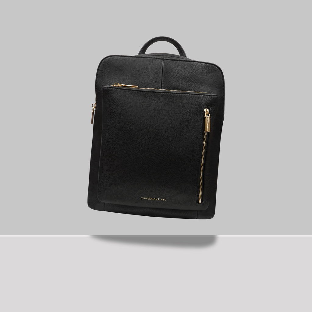 backpack recycled bottles vegan leather LENOX AVE BACKPACK