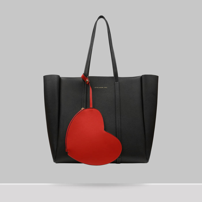 UPPER EAST SIDE TOTE LARGE WITH HEART POUCH